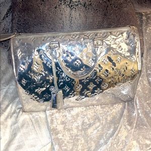 Louis Vuitton Silver Mirrored Speedy Purse USED